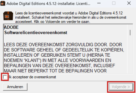 Adobe Digital Editions installeren